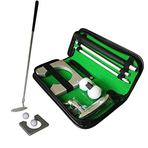 Number-One Neon Executive Gift Portable Golf Putter Set Kit with Ball Hole-Cup for Travel Indoor Golf Putting Practice - Image 2